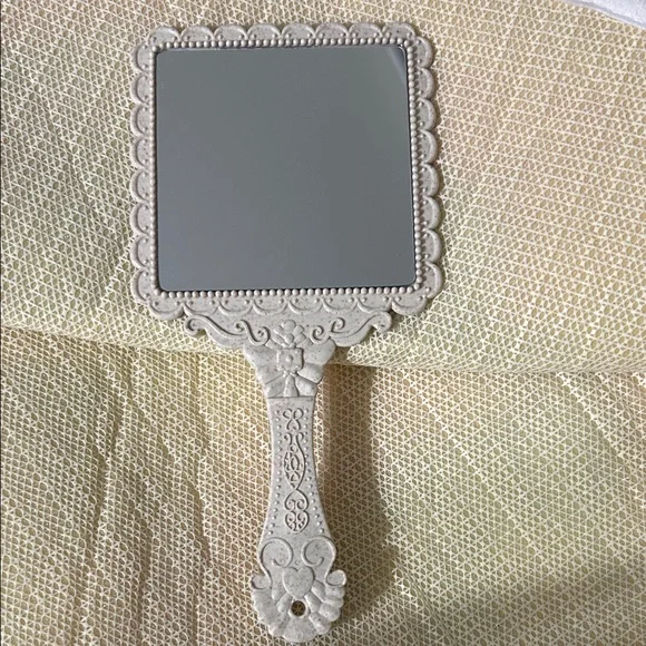 Decorative Cream Ornate Hand Mirror - Brand Unspecified