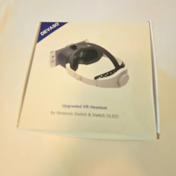 Devaso Upgraded VR Headset for Nintendo Switch and Switch OLED. Black and White.