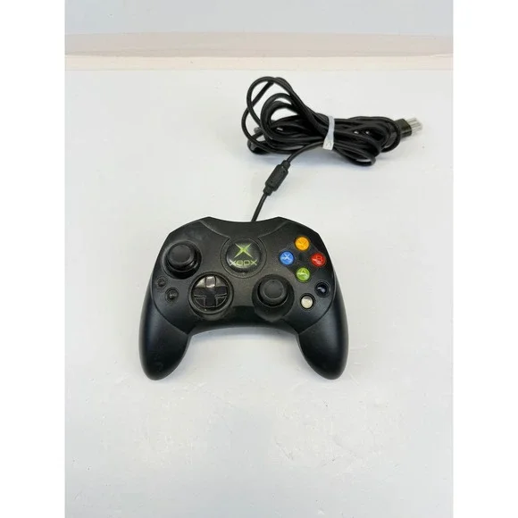 Microsoft Xbox Controller S Black Wired Original OEM Untested