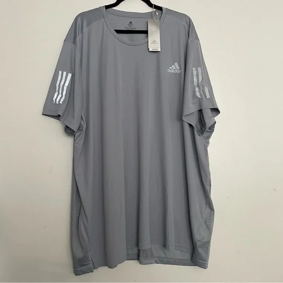 Men’s Adidas Own The Run Tee Halo Silver Size 4XL