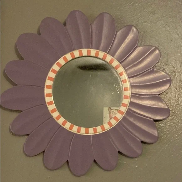 Purple Flower Wall Mirror