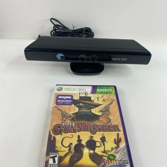 Genuine Microsoft Xbox 360 Kinect 1414 W/ The Gun Stringer Game