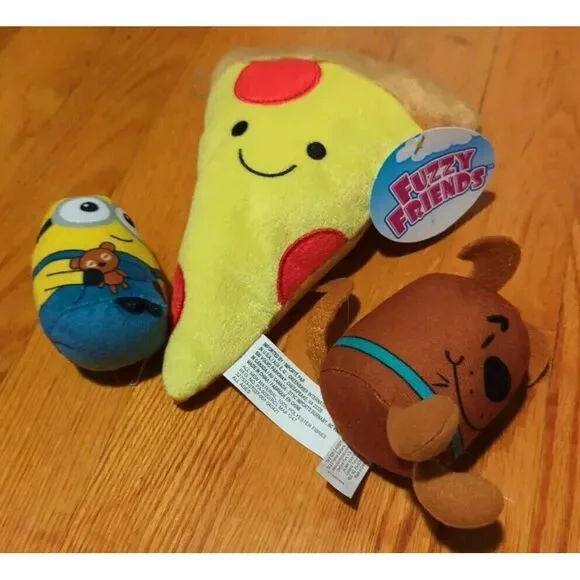 Mini Minion, Scooby-Doo Tot/Sonic , Fuzzy Friends pizza Slice Lot‎ (3)