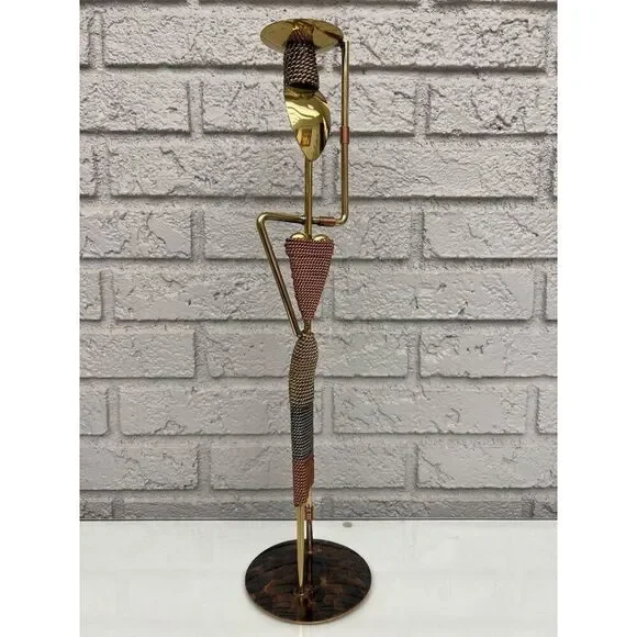 Fig-Cop African Mother Handmade Art Wire Wrapped Metal sculpture