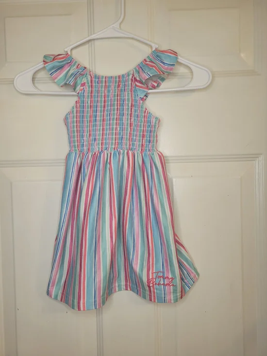Tommy Bahama Pastel Multicolor Striped Sundress