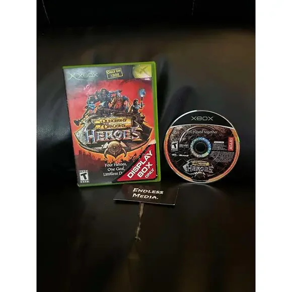 Dungeons & Dragons Heroes Microsoft Xbox Item and Box Video Game