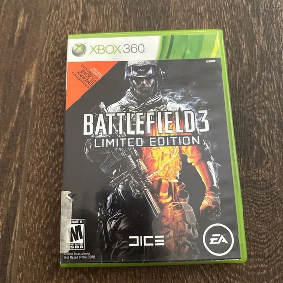 Microsoft Xbox 360 Green and Black Battlefield 3 Limited Edition