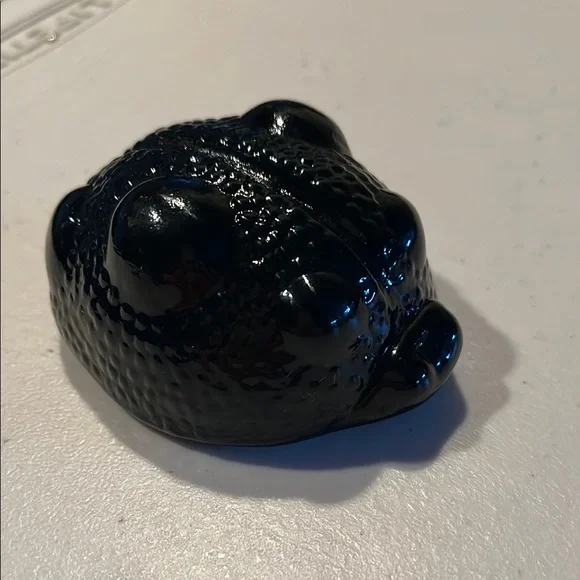 Blenko black glass ladybug. Paperweight or decor