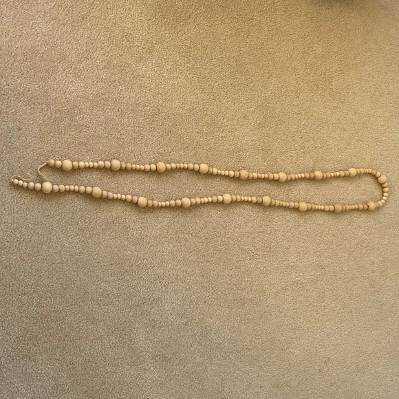 Natural Wooden Bead Garland