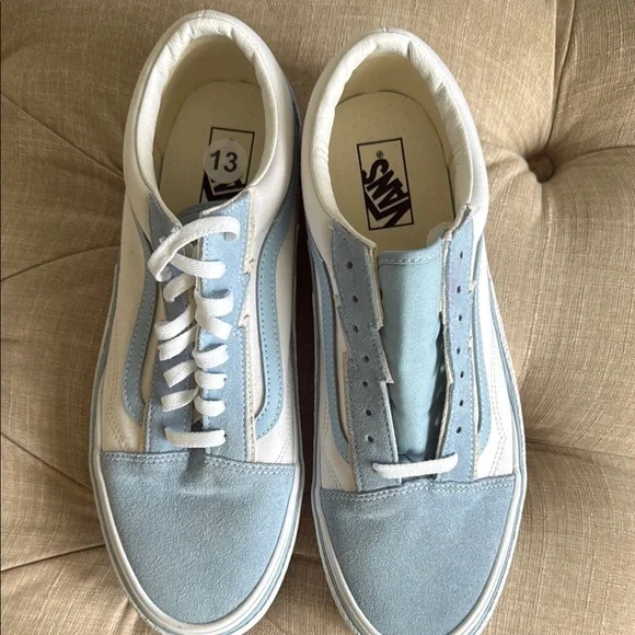 NNT. Vans Light Blue and White Classic Sneakers