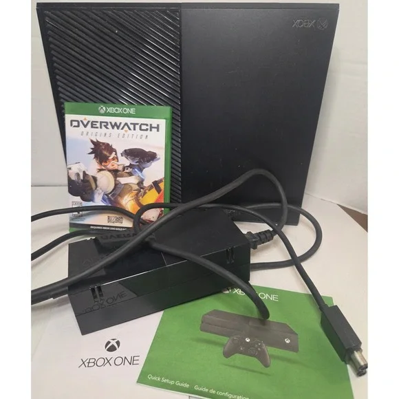 Microsoft Xbox One 500GB Black Overwatch Bundle - no controller or HDMI - 360