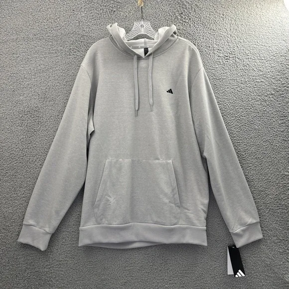 NWT Adidas Go To Hoodie Gray Athletic Athleisure Travel Men's XL