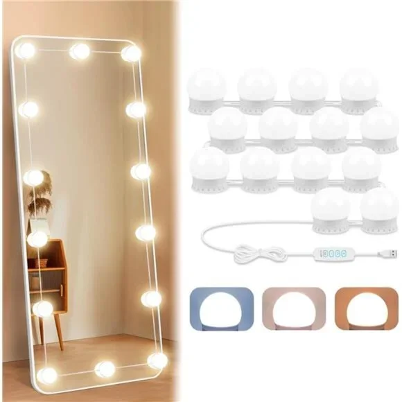 led vanity mirror lights hollywood makeup lights dimmable usb stick on bulbs