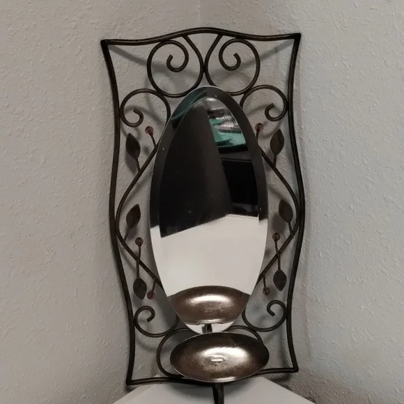 Elegant Black and Silver Wall Mirror