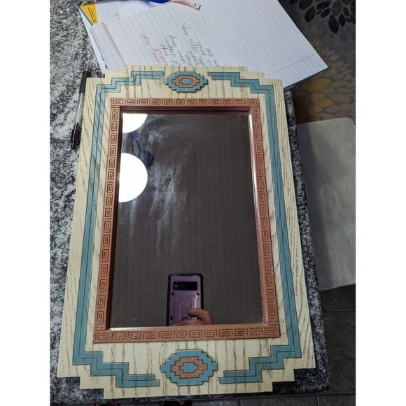 Vintage Home Interior Homco Mirror Santa Fe Style Adobe Southwestern 16 x 11