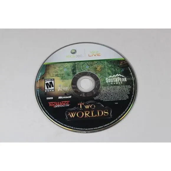 Two Worlds (Microsoft Xbox 360, 2007) authentic, disc only, tested