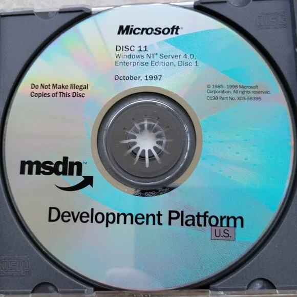 Vintage - Microsoft Windows NT Server 4.0 Enterprise Edition, 1997