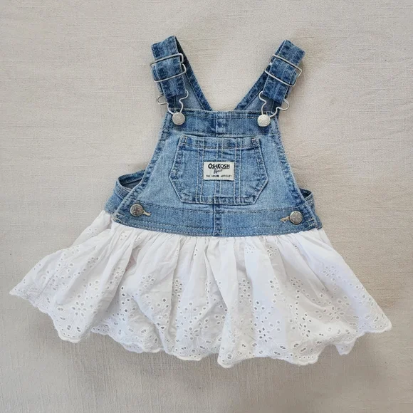 Oshkosh eyelet denim cotton skirtall 6 months