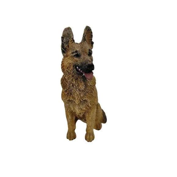 German Shepherd Dog Figurine Black & Tan 3.5 Inches Tall