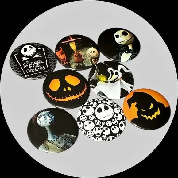 Nightmare Before Christmas Movie Fridge Magnet Set Halloween Decorations
