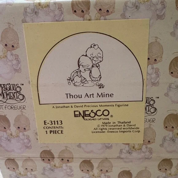 Precious Moments Porcelain Figurine “Thou Art Mine” Model #E-3113