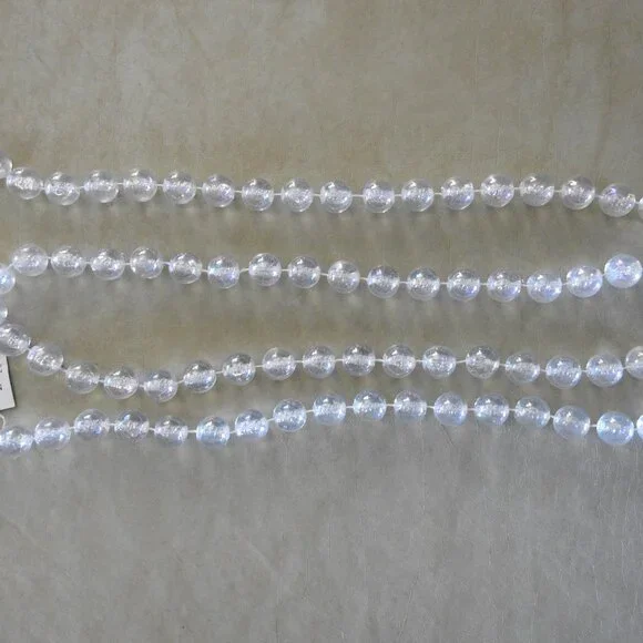 NWT Lucite Iridescent Beaded Christmas Tree Garland 2 Yards Nordstrom
