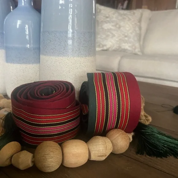 Elegant Red and Green Striped traditional original belt