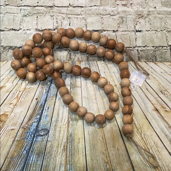Hobby Lobby Wooden Bead Garland 72 inches Brand New