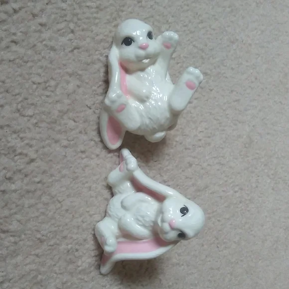 Ceramic Bunny Figurine Set