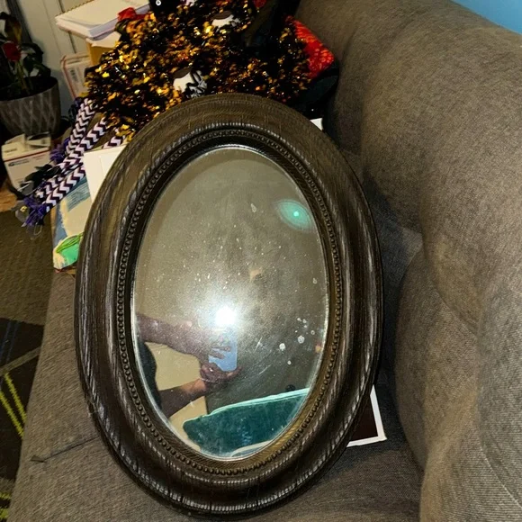 Vintage Oval Western Resin Mirror