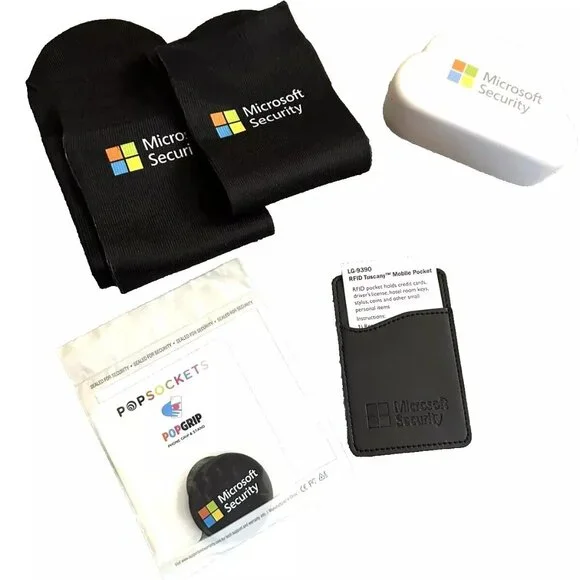 Microsoft Security Promotional Mobile Wallet Phone Holder Socks ETC