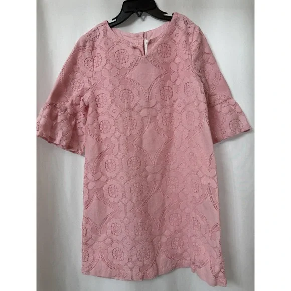 Janie and‎ Jack Dress Pink Lace 3/4 sleeve occasion Girls Size 10 B58