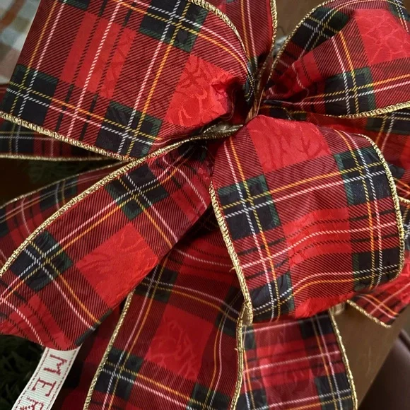 Plaid Ralph Lauren Bow Inspired Hand Crafted Tree Or Garland 13x17” Final Sale