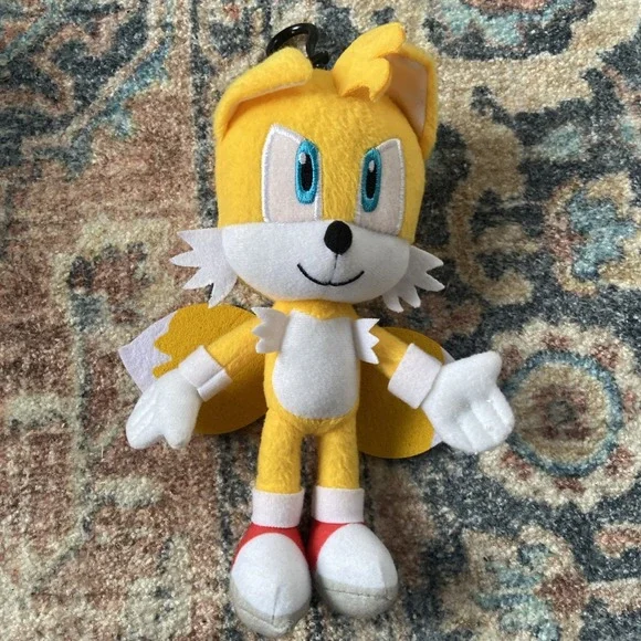 Sonic The Hedgehog Plush Figure Tails Keychain Clip‎ Charm Pouch Toy Mini