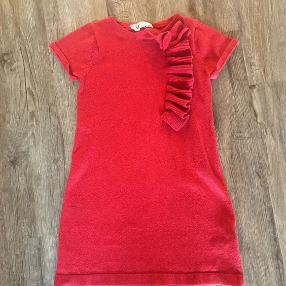 H&M Red Kids Dress with Ruffle Detail