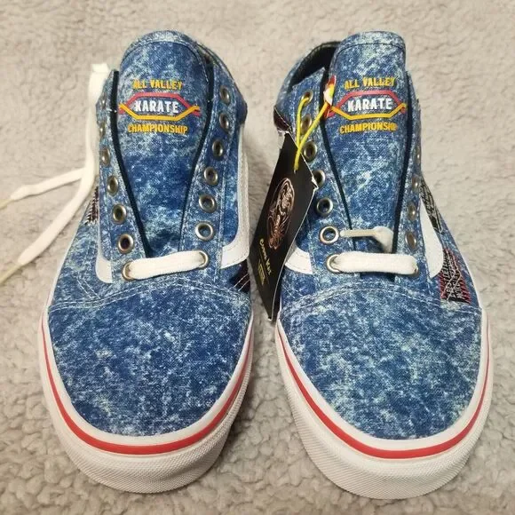 Vans‎ X Cobra Kai Eagle Fang Karate Denim Old Skool Shoes US 7 M / 9 Women NEW