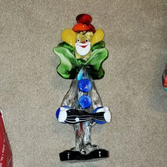 EUC Vintage murano glass clown