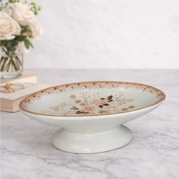Vintage beautiful Royal Ames Japanese Soap Dish with Floral Pattern