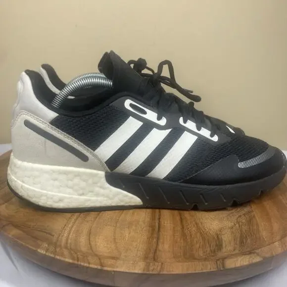 Adidas ZX 1K Boost Mens Black And White‎ Size 12 Athletic Running Shoes