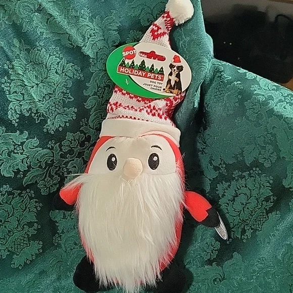Santa Gnome Dog Toy - Red and White NWT