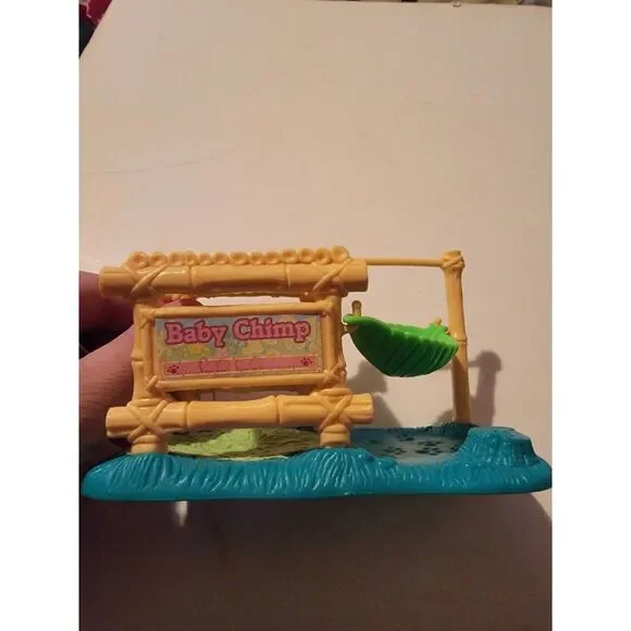 Vintage 1993 Kenner Littlest‎ Pet Shop Zoo Baby Chimp Play Set Incomplete