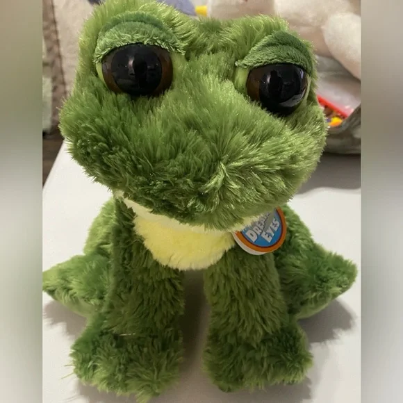 Dreamy Eyes Green Frog Plush Toy