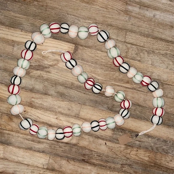 Anthropologie Nadia Felt Ball Garland
