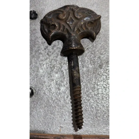 One - Vintage Cast Iron Ornate Cheval Mirror Screw