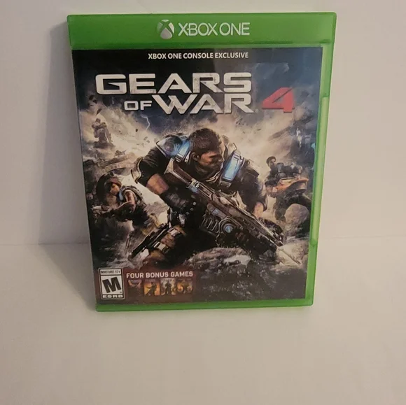 Gears of War 4 (Microsoft Xbox ONE) w/ Original Case & Stickers, TESTED