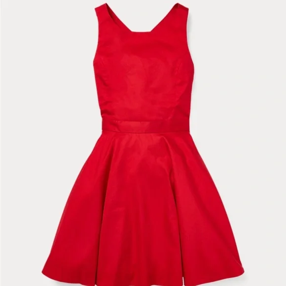 Polo by Ralph Lauren Red Sleeveless Fit-and-Flare Dress