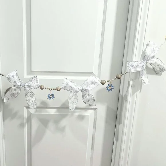 Handmade Silver/Blue Holiday Garland
