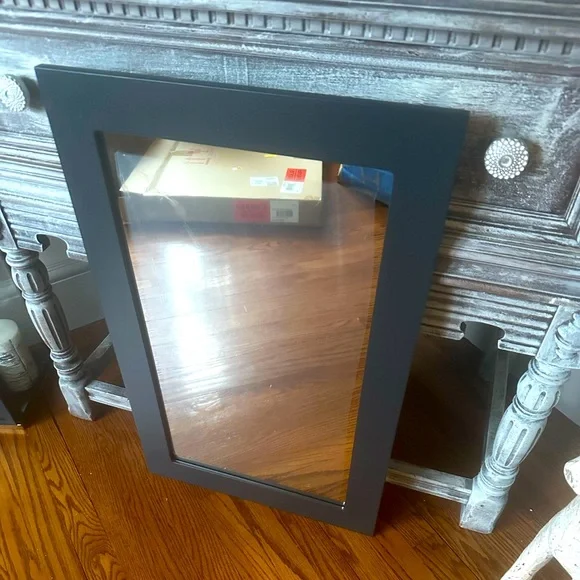 Brand New Coated Painted Wood Mirror Navy