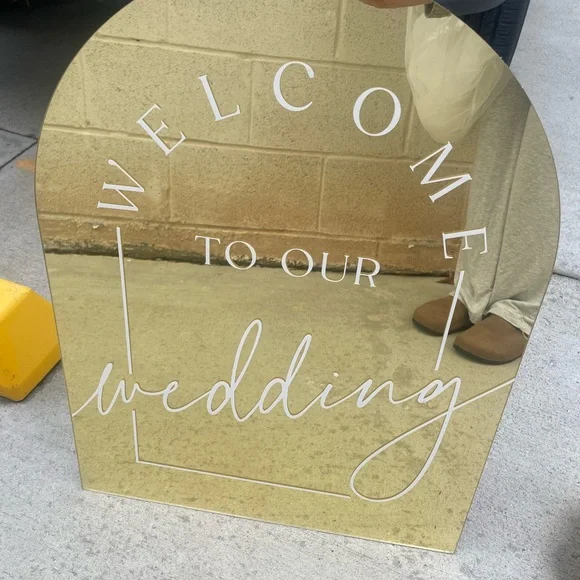 Gold Welcome Wedding Sign