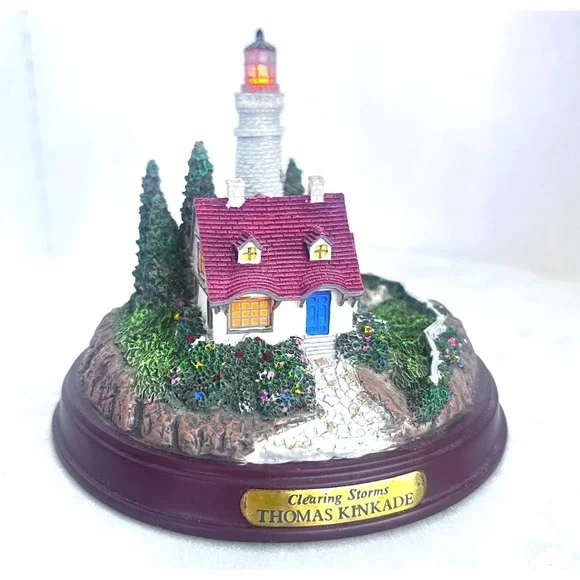 Thomas Kinkade Clearing Storms Lighthouse Cottage Collectible‎ 4.5